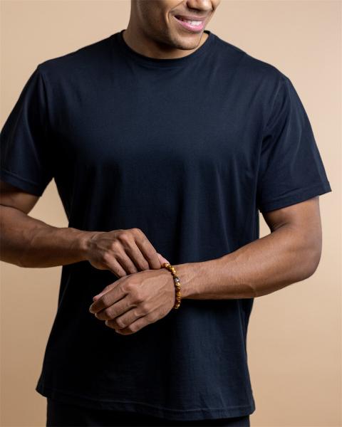 8-mm-Armband mit orangefarbenem Tigerauge-Stein - Fire